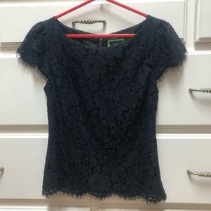 Navy Lace top